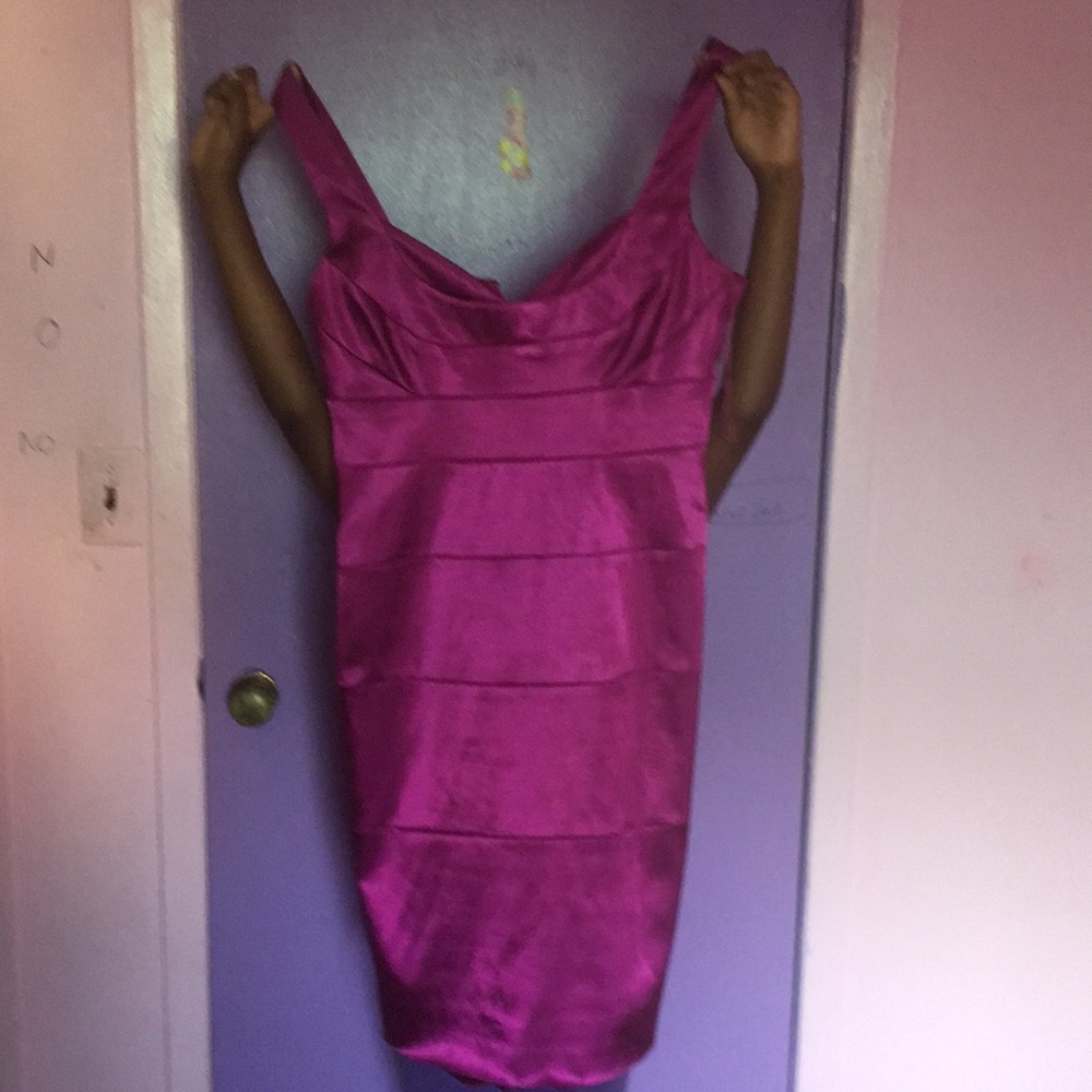 Purple pink club night dress